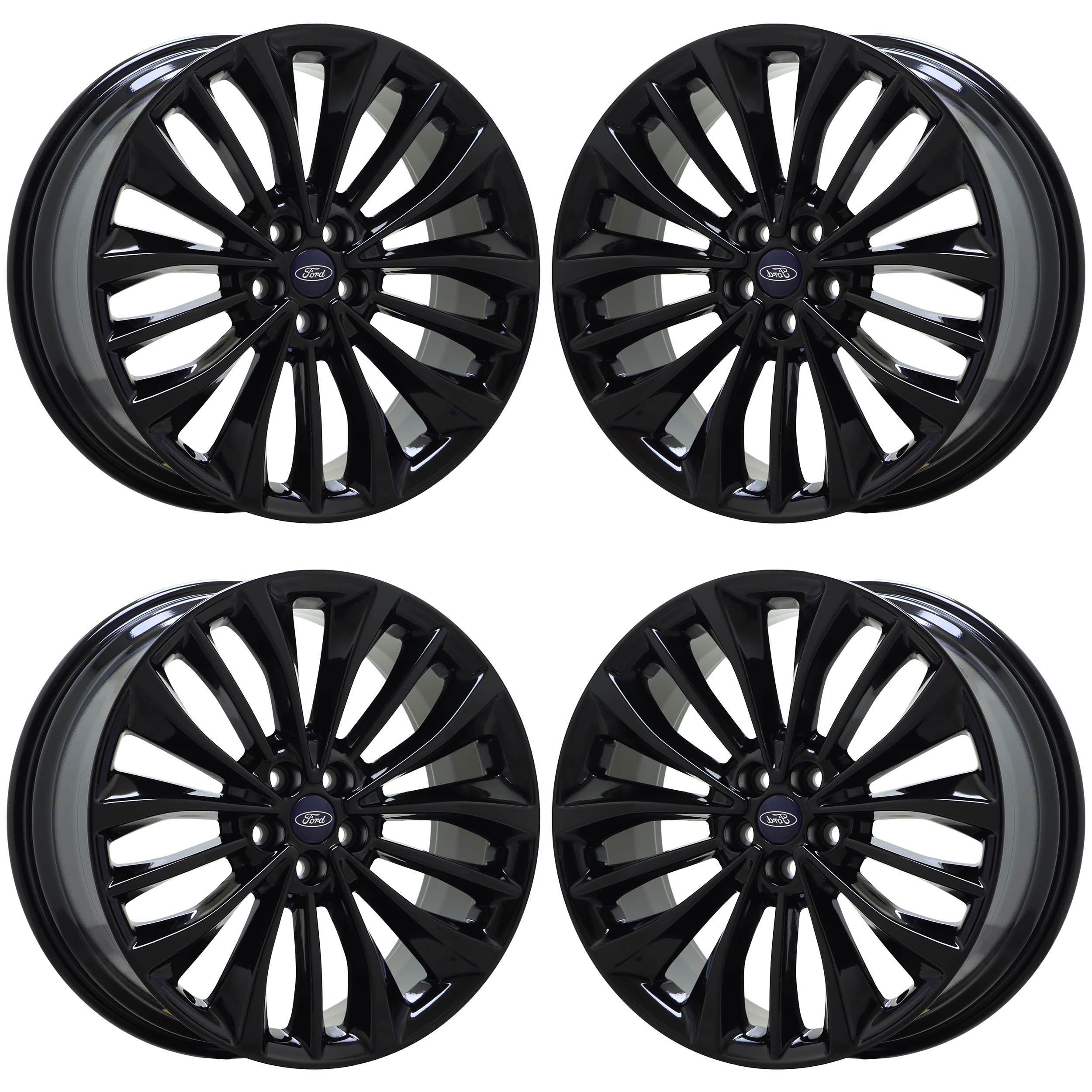 20" Ford Edge Gloss Black wheels rims Factory OEM set 10255 EXCHANGE